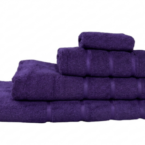 Ahlesa Home Premium Cotton 4-Piece Towel Set - Purple