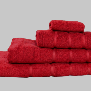 Ahlesa Home Premium Cotton 4-Piece Towel Set - Red