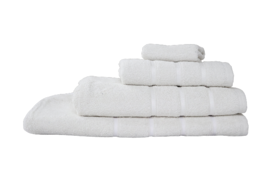 Ahlesa Home Premium Cotton 4-Piece Towel Set - White
