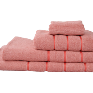 Ahlesa Home Premium Cotton 4-Piece Towel Set - Salmon Pink