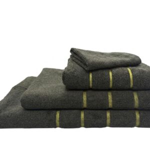 Ahlesa Home Premium Cotton 4-Piece Towel Set - Dark Olive Green