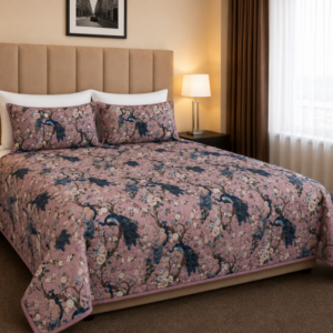 Dusty Rose Tapestry 3-Piece Comforter Set