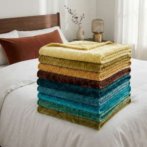 1Ply Silver Embossed Solid Mink Blanket