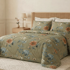Microfibre Comforter Set - Golden Botanical