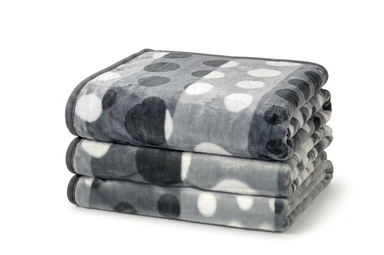 Graphic Rose & Slate1Ply Silver Mink Blanket - Queen - Image 4