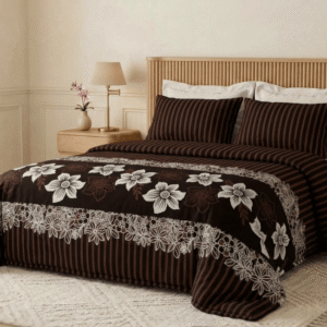 Microfibre Comforter Set - Mocha Blossom