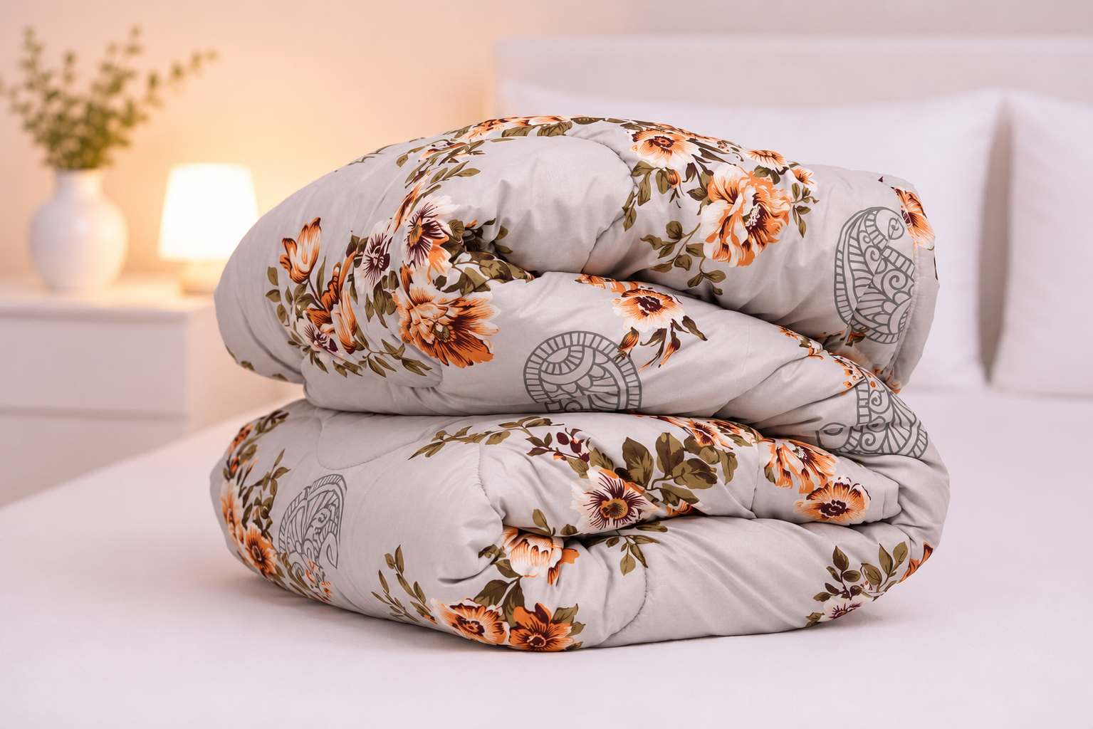 Peach Paisley 3-Piece Comforter Set - Image 2
