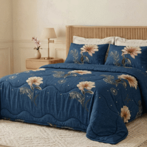 Microfibre Comforter Set - Sapphire Bouquet